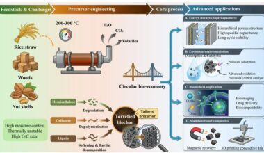 A comprehensive review of biomass torrefaction as a versatile platform for the synthesis of functional carbon materials Credit Wei Han, Yifan Wang, Lei Wang, Peng Xie, Tianqi Liu, Qinglian Wu, Chunshuang Zhou, Xiaomeng Guo, Lina Luo, Tianmei Sun, Kuifeng Hao & Congyu Zhang