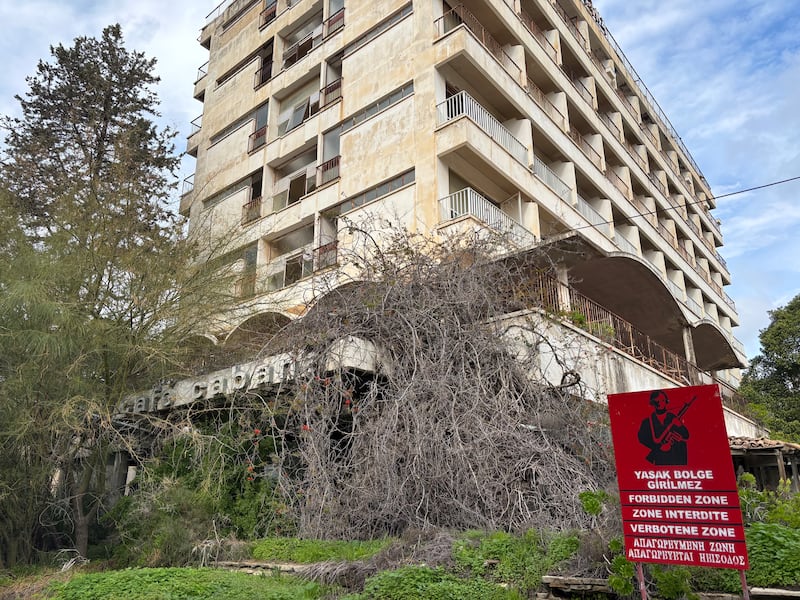 Varosha, a seaside town in Famagusta, emptied out as Greek Cypriots fled Turkish troops in 1974 and remains a ghost town today. Photograph: Jack Power