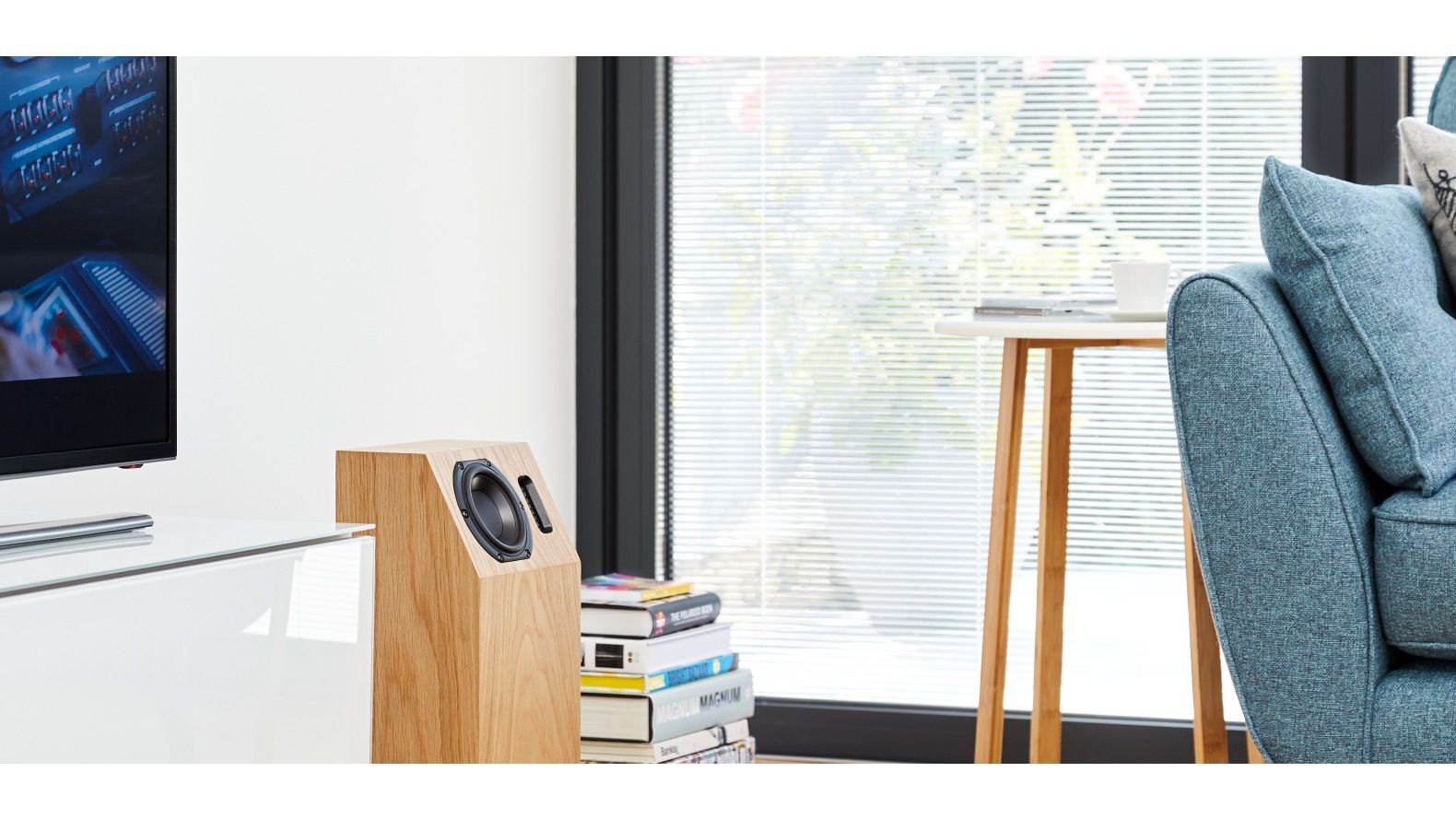 Neat Iota Alpha II small floorstander in living room