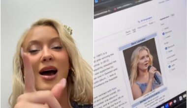 Zara Larsson begs fans to stop changing her Wikipedia photo