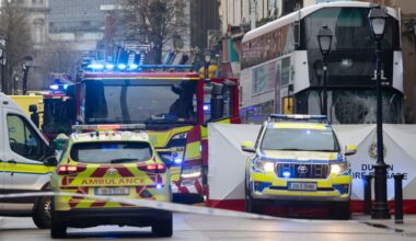 One dead and three hospitalised as bus crashes into pedestrians in city centre – The Irish Times