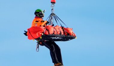 Lindsey Vonn airlifted off mountain after crashing in Olympic women’s downhill