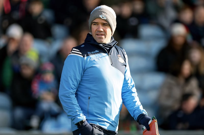 Dublin manager Ger Brennan before the game. Photograph: Laszlo Geczo/Inpho