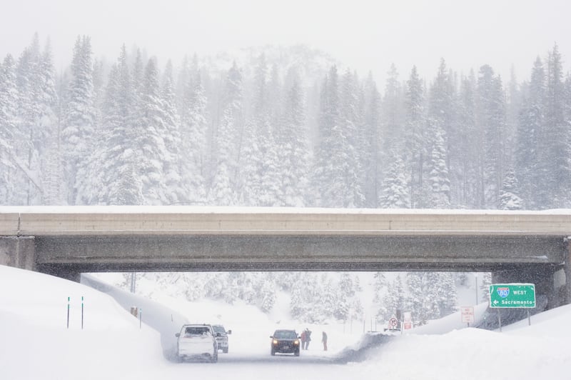 Several Tahoe ski resorts had been fully or partially closed due to the weather. Photograph: Brooke Hess-Homeier/AP