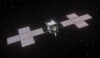 Depiction of Psyche spacecraft headed to the asteroid belt. Credit - NASA/JPL-Caltech/ASU