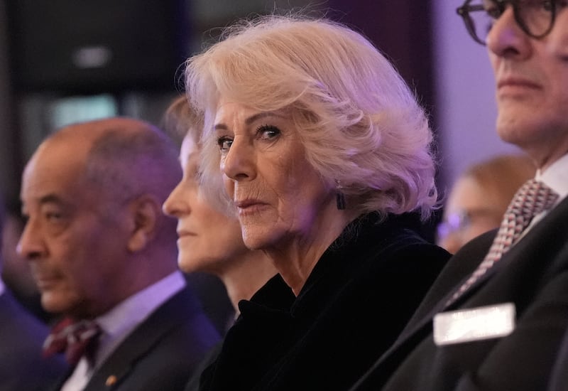 Queen Camilla during her visit to Sinfonia Smith Square Hall in London on Thursday. Photograph: Stefan Rousseau/PA Wire