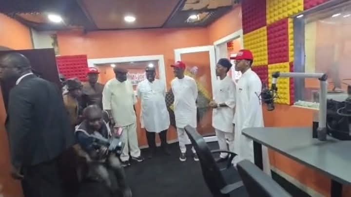 Wike unveils new radio station in Rivers. Credit: X | OlayinkaLere