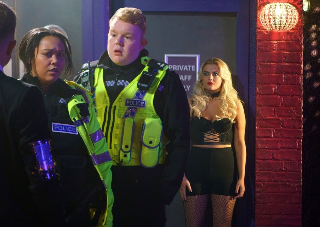 Craig Tinker, Jess Heywood and Bethany Platt in Coronation Street