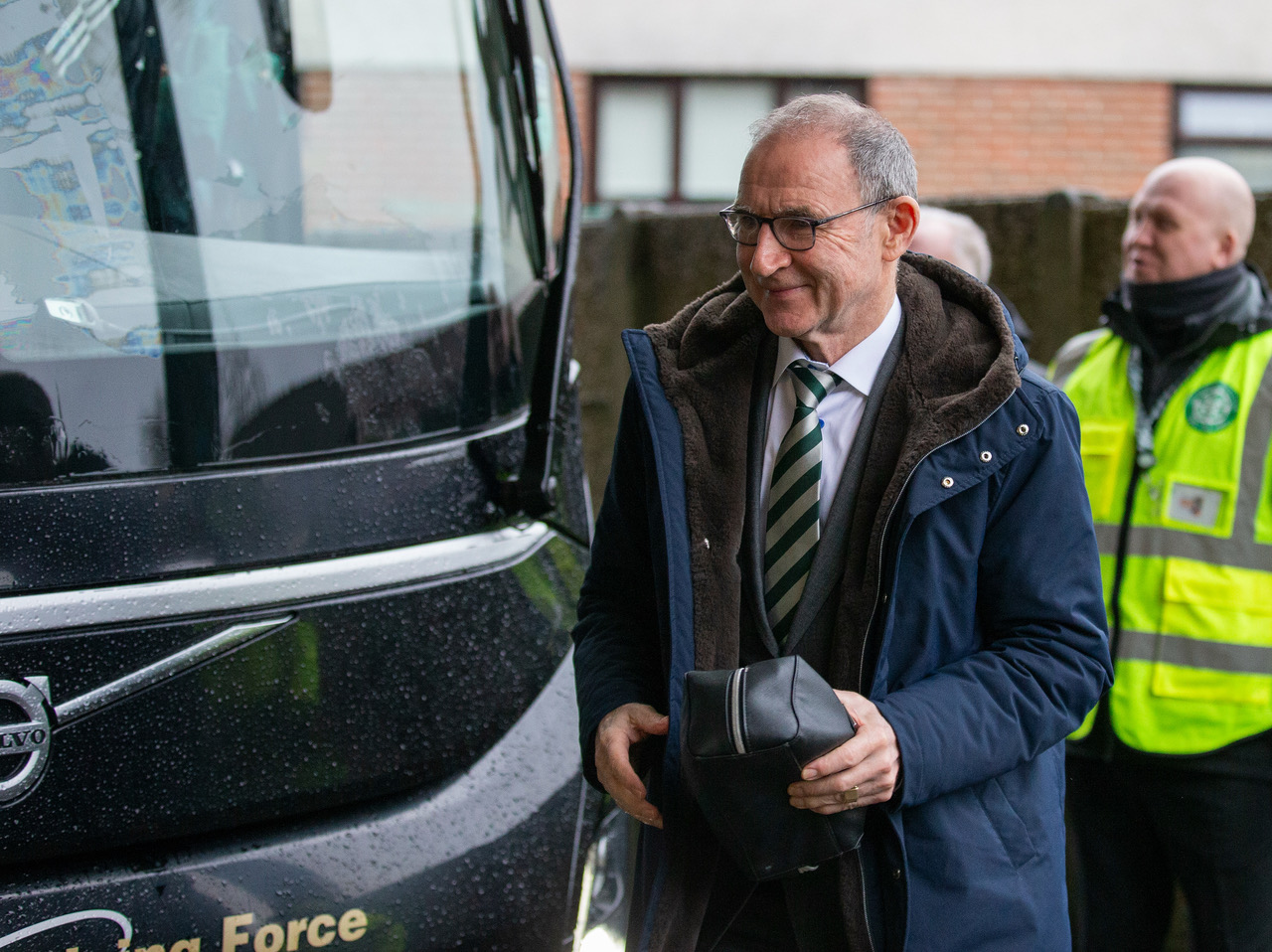 Martin O'Neill arrives at Rugby Park
