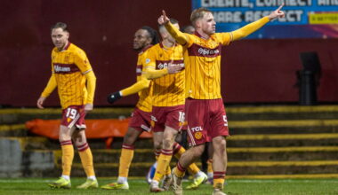 Celtic fc Stephen Welsh on loan at motherwell scores against Rangers