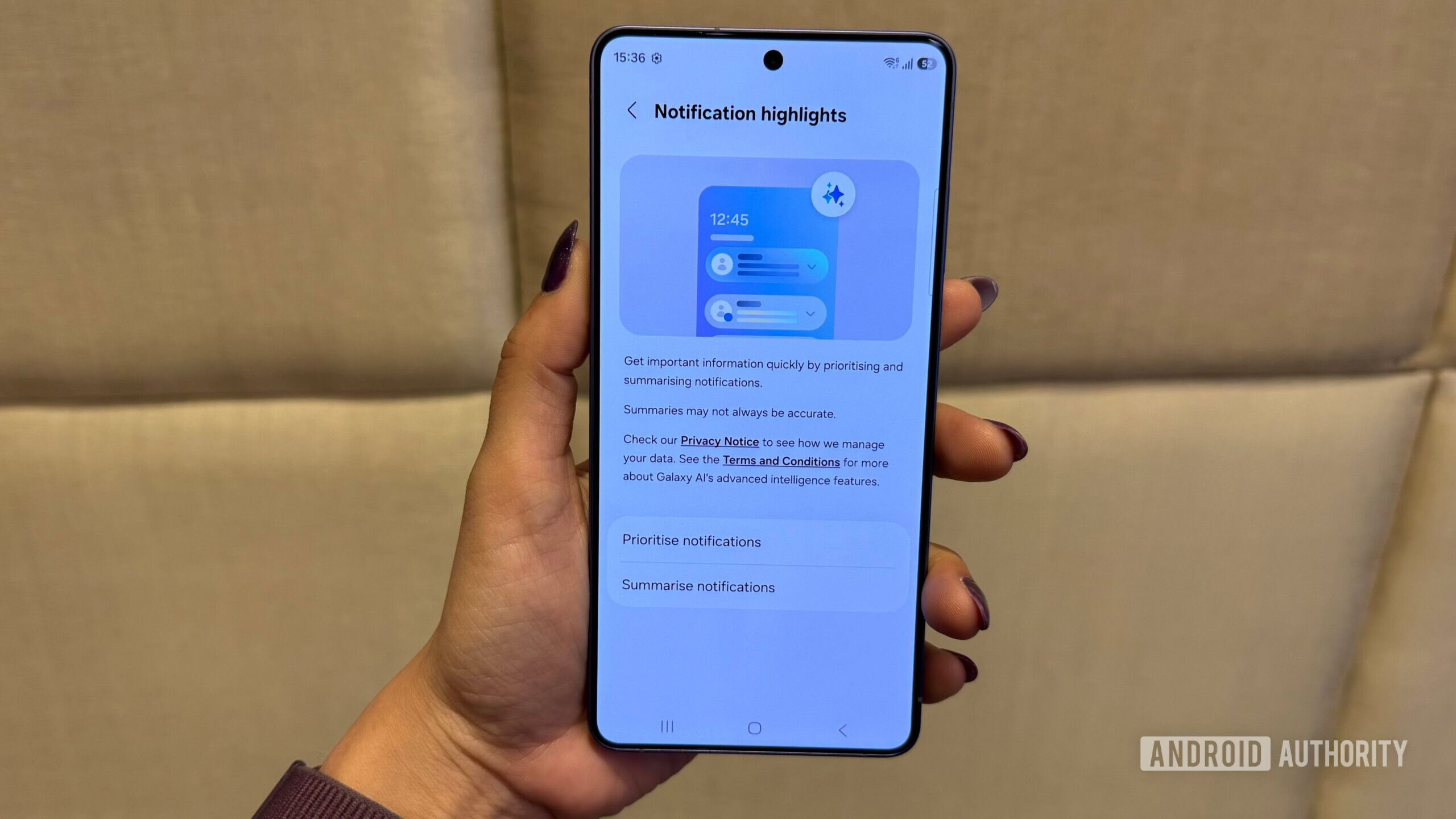 Samsung Galaxy S26 Ultra Notification Prioritization