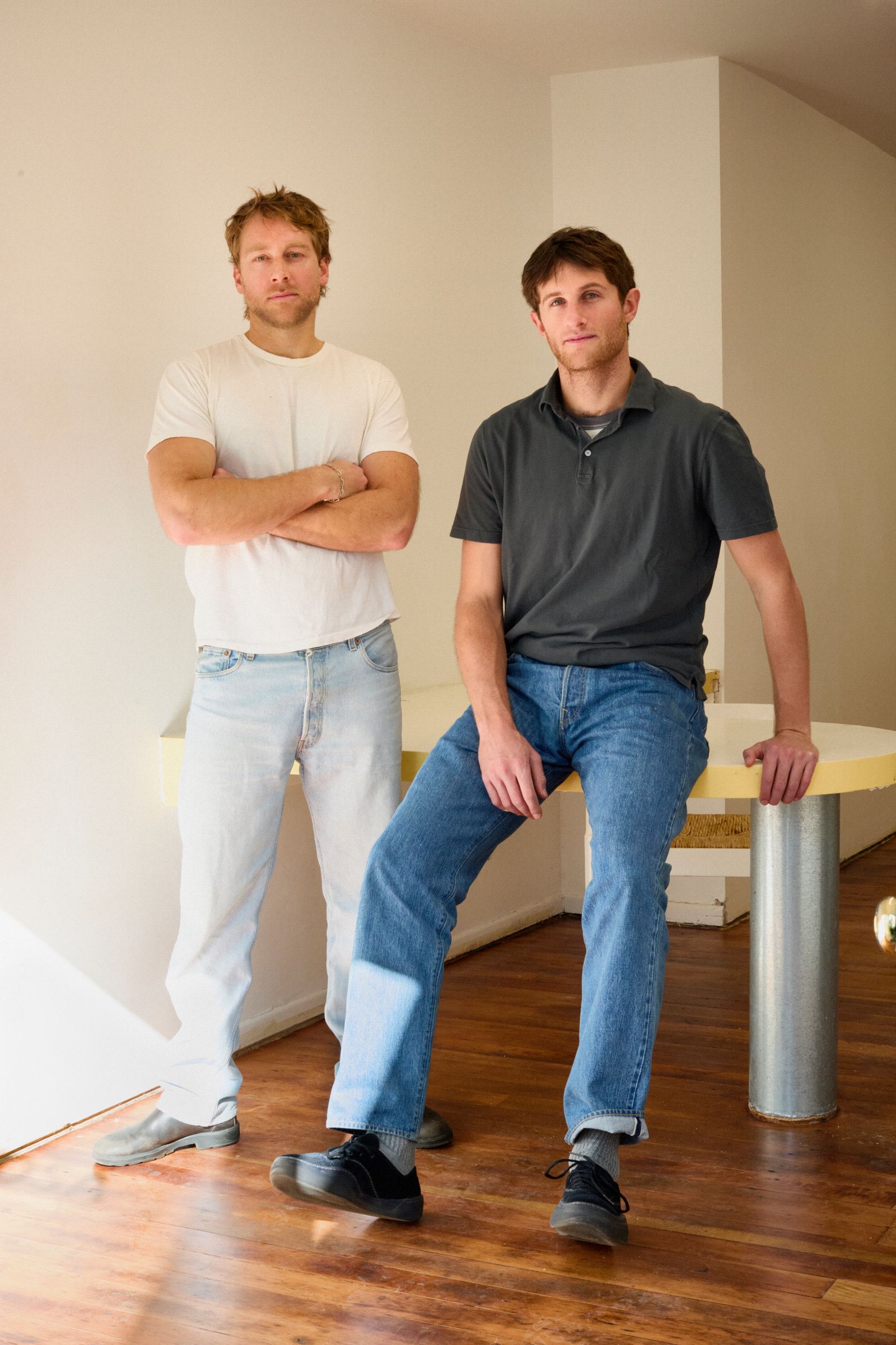 Image may contain David Pakman Clothing Pants Jeans Face Head Person Photography Portrait Adult and TShirt