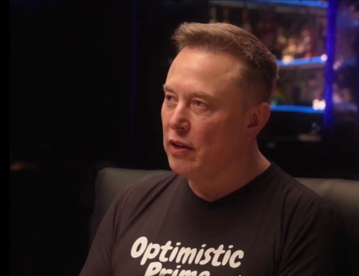 Elon Musk speaks on a podcast