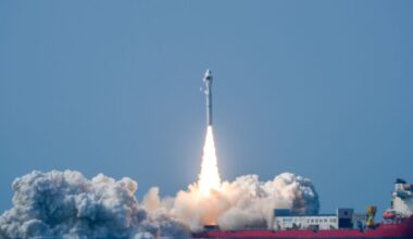 China’s commercial rocket launches 7 satellites from sea