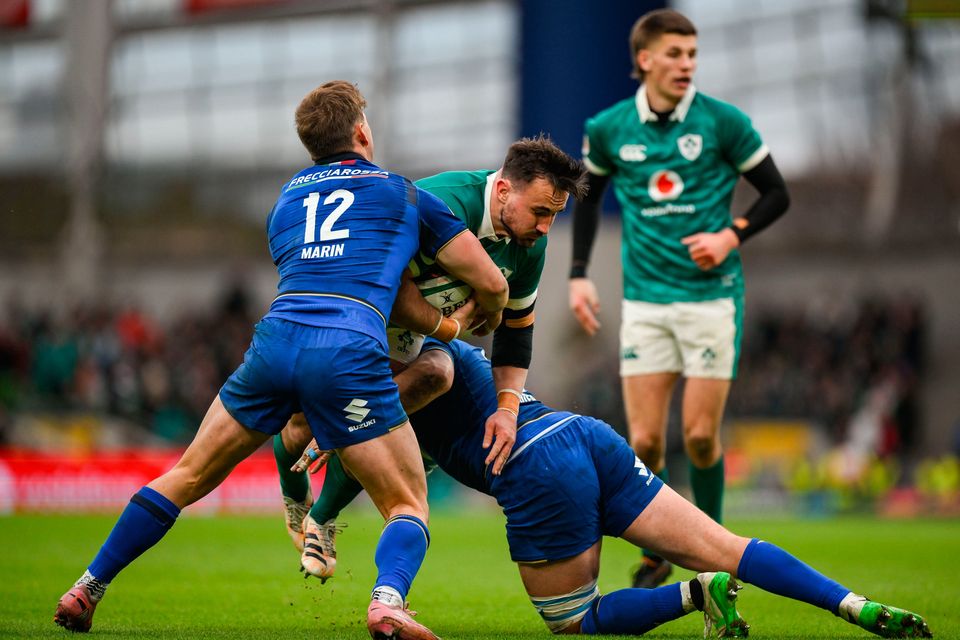 Rónan Kelleher brought fresh impetus to the Ireland team when he came on against Italy. Photo: Brendan Moran/Sportsfile