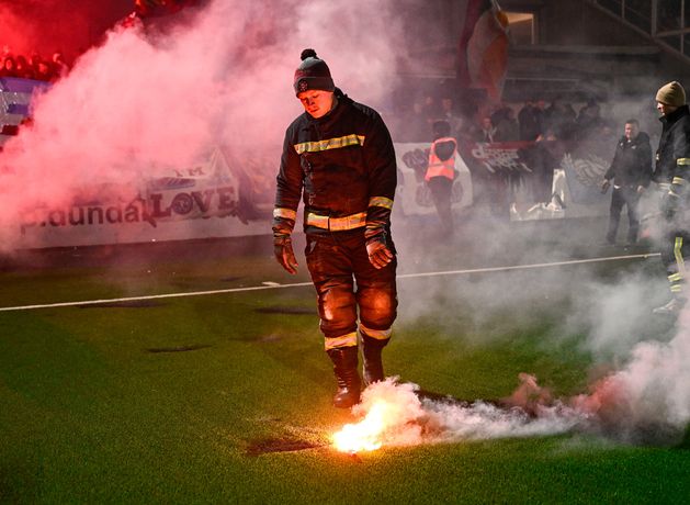 Drogheda hit with €15k fine and temporary away fan ban over flare damage