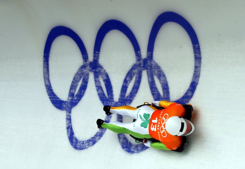 Clifton Wrottesley of Ireland practises in the men's skeleton during the Salt Lake City Winter Olympic Games at the Utah Olympic Park in Park City, Utah. Mike Hewitt/Getty Images