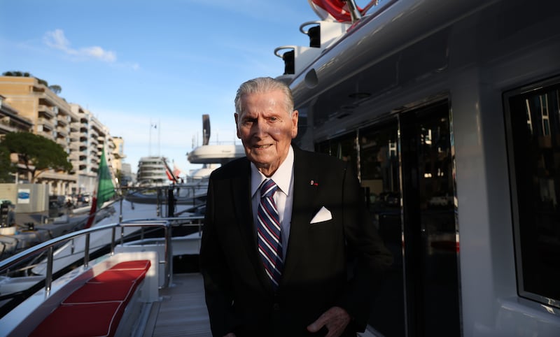 Michael Smurfit on his yacht, the Lady Ann Magee, which is named after his mother. Photograph: Bryan O’Brien/The Irish Times 