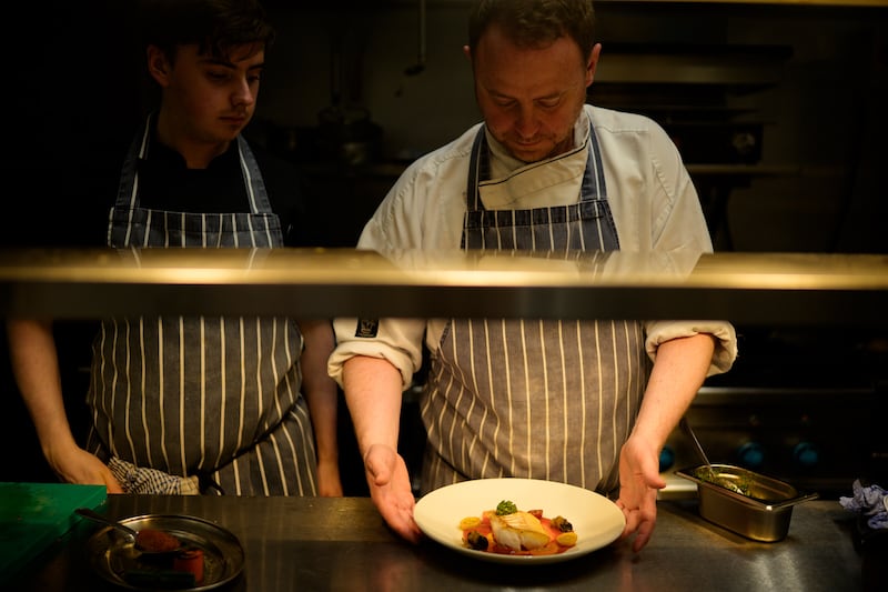 Conor Sheridan and Peter Everett at work in Everett's, Waterford. Photograph: Shane O’Neill/Aspect
