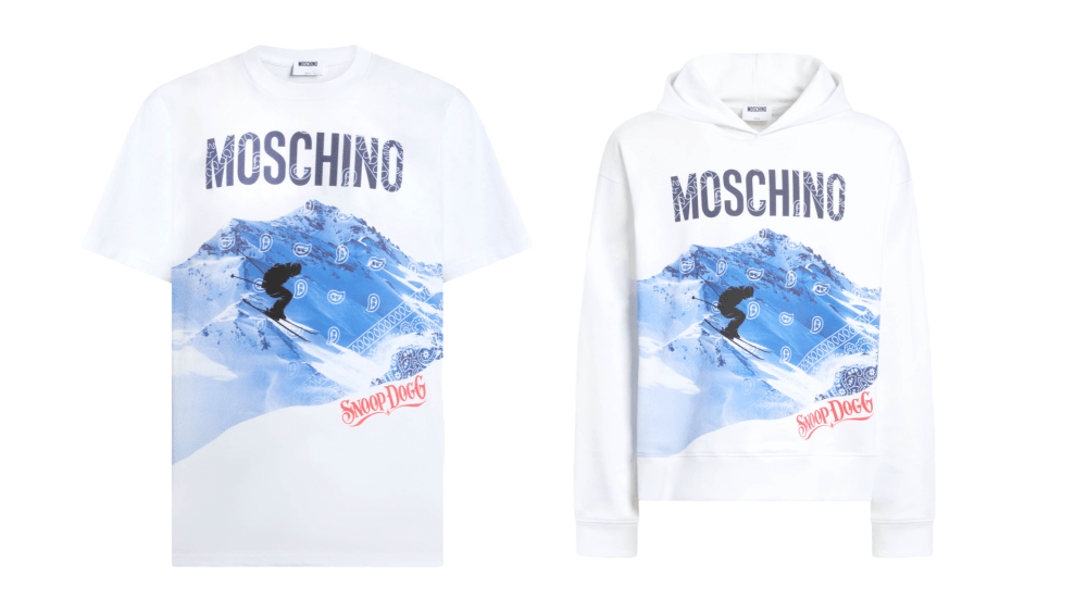 The Moschino x Snoop Dogg capsule collection.