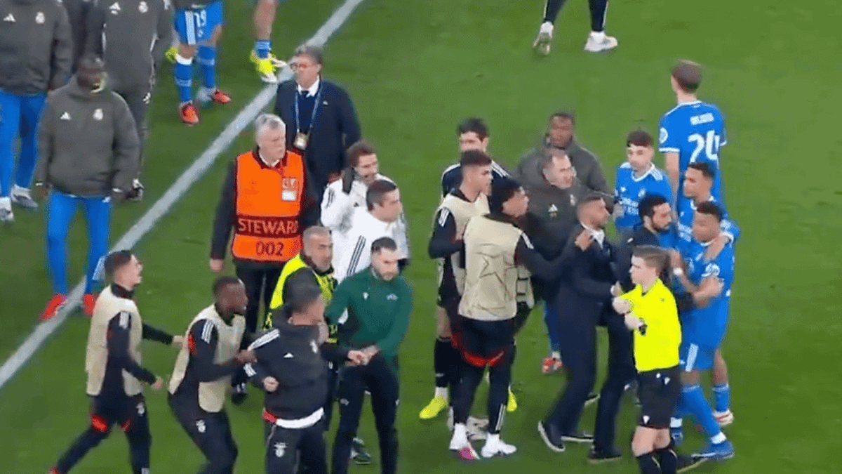 Benfica vs Real Madrid match suspended as chaos ensues following Vini Jr incident