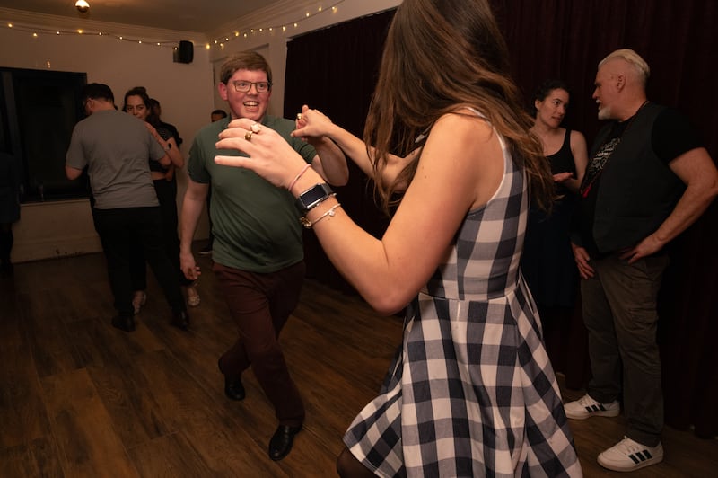 The Lindy Hop community gather in Dublin's Mind the Step cafe every Thursday night for a free social dance where they swing until the walls sweat. Photograph by Natalia Campos for The Irish Times