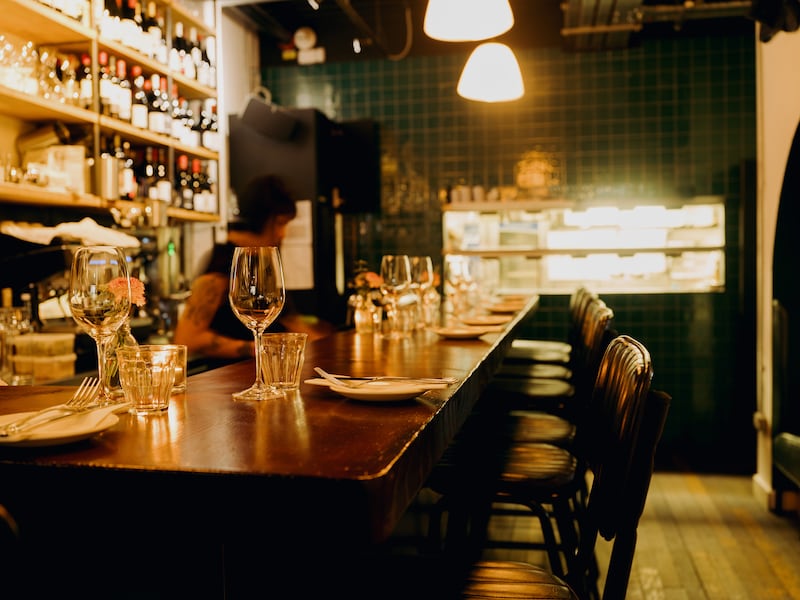The bar at Uno Mas in Dublin. Photograph: Ellius Grace/The New York Times