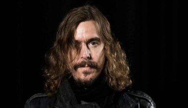 Opeth&rsquo;s Mikael Akerfeldt posing for a photograph