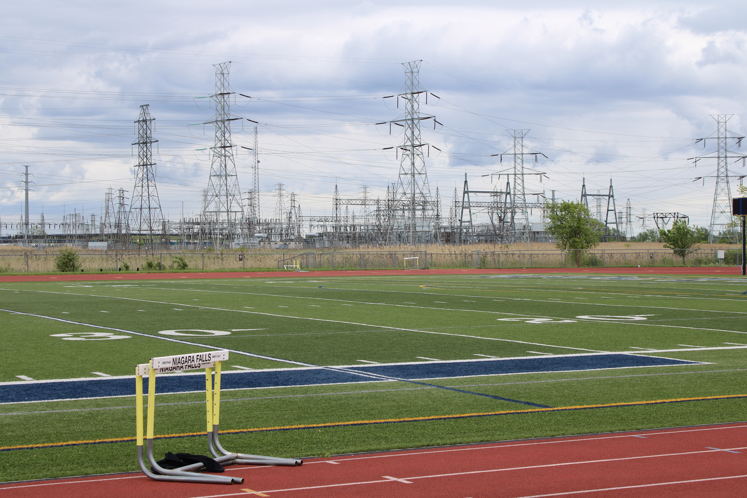 Niagara Falls High School neighbors a power plant and factories. Credit: Jennifer Wybieracki
