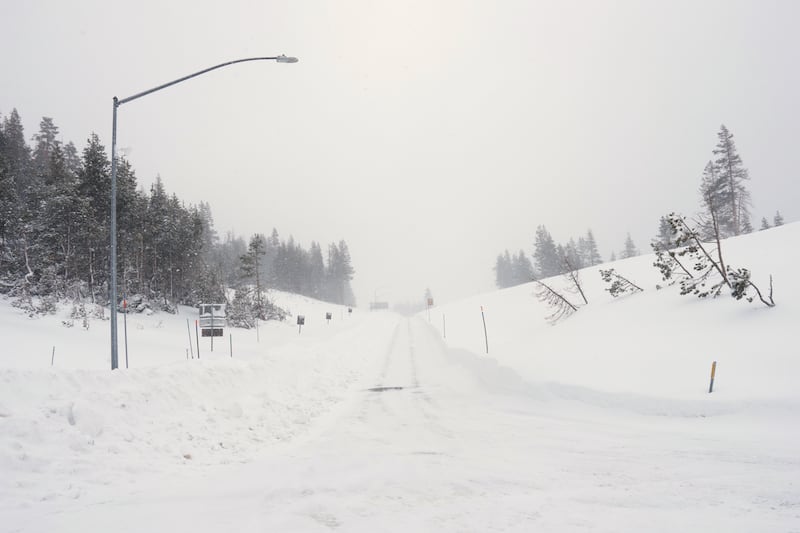 Multiple metres of snowfall and gale-force winds in recent days have left the snowpack unstable and unpredictable. Photograph: Brooke Hess-Homeier/AP