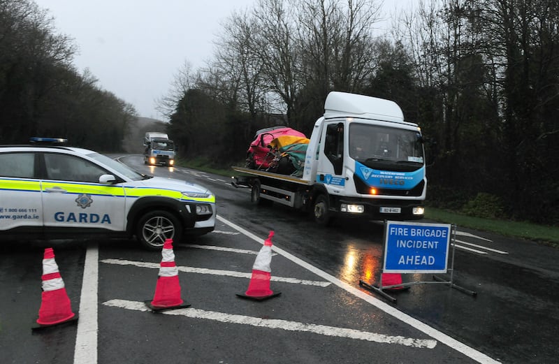 A man and a woman were killed in a road crash on the Tramore Road in Waterford around midday on Saturday and two others were taken to hospital. Photograph: Jim Campbell