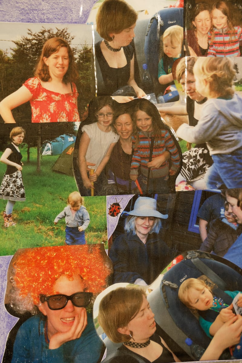 Maud Coffey's laminated montage. Photograph: Nick Bradshaw