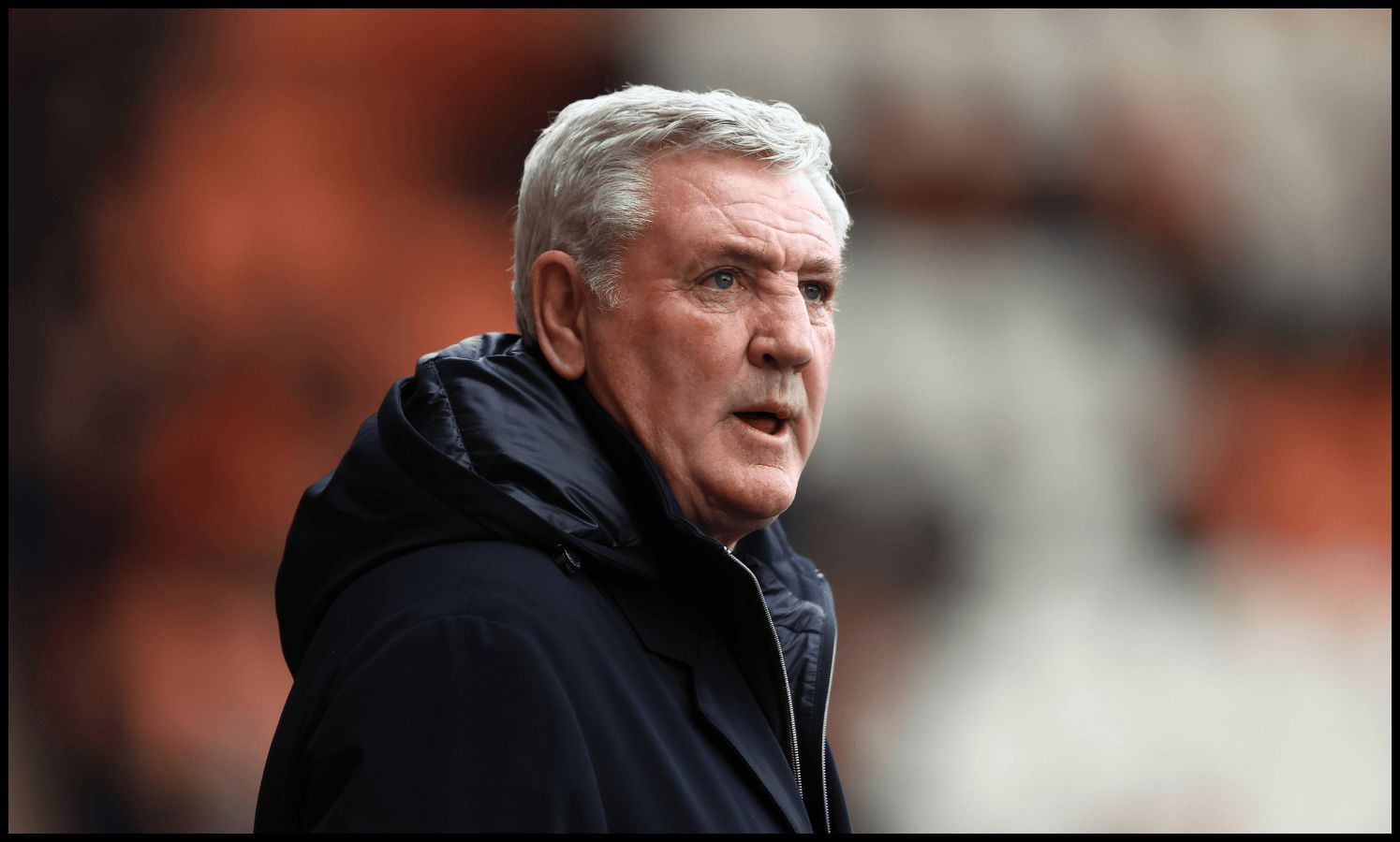 Blackpool manager Steve Bruce reacts on the touchline.