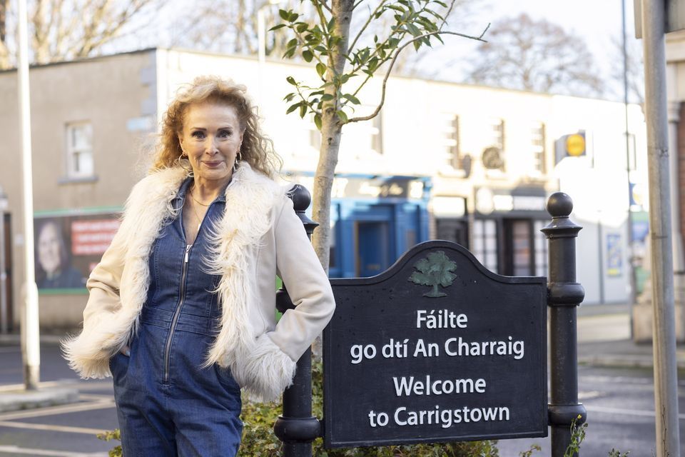 'Coronation Street' actor Beverley Callard on the Carrigstown set of 'Fair City'. Image: RTÉ