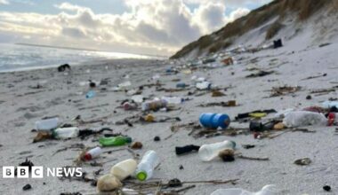 'It's overwhelming': Plastic from 1960s Canada washes up on Orkney's Sanday