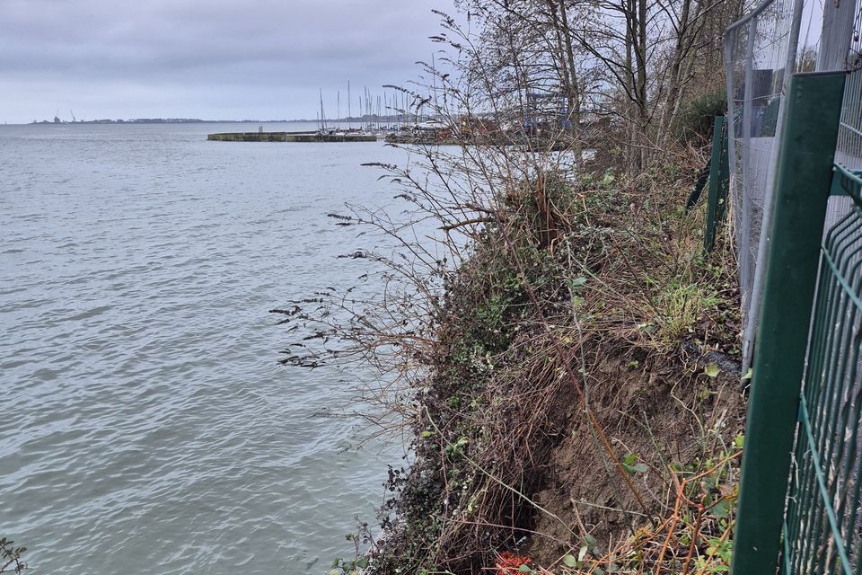 Storm damage has undermined sections of the Carlingford Lough Greenway