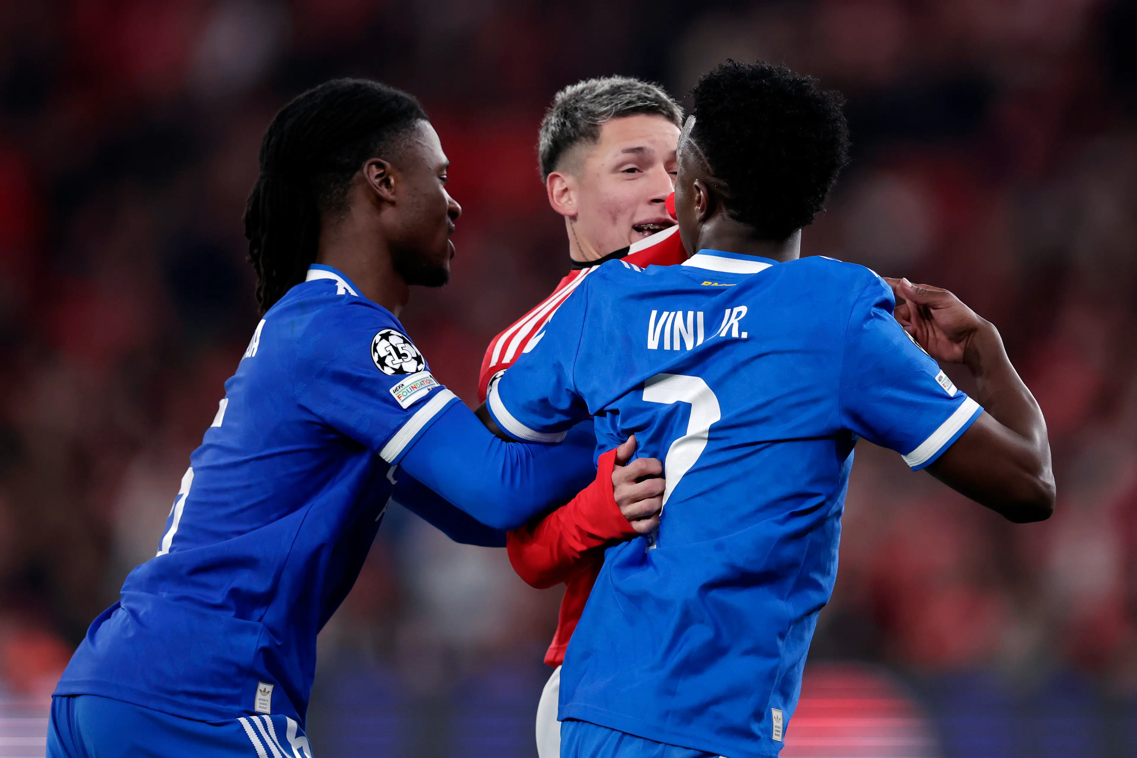 Vinicius Jr reported the incident to referee Francois Letexier. Image credit: Getty