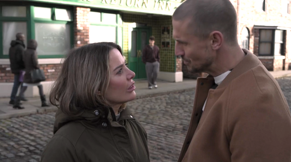 coronation street, abi and carl webster arguing