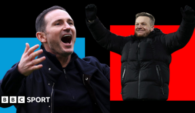 Coventry boss Frank Lampard and Middlesbrough counterpart Kim Hellberg celebrate wins for their teams