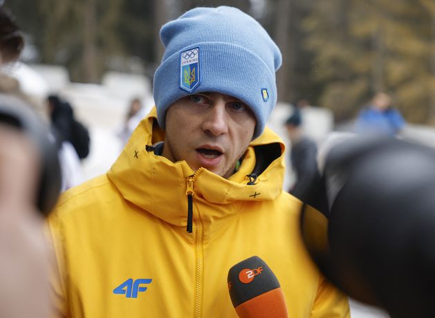 Ukrainian skeleton athlete Vladylsav Heraskevych disqualified from Winter Olympics over helmet stance
