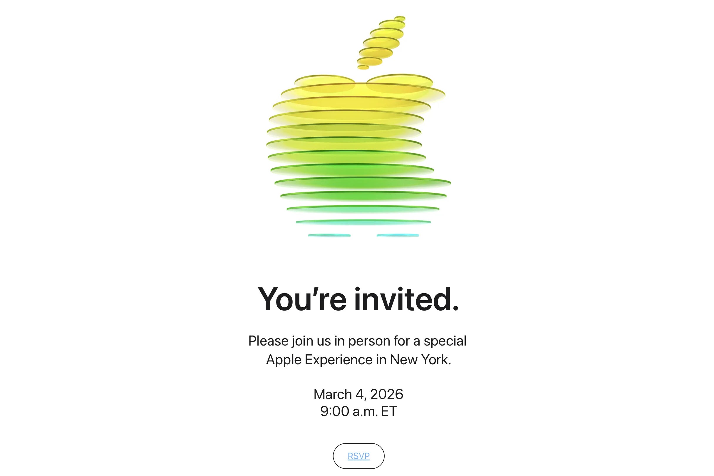 Apple's special event invite