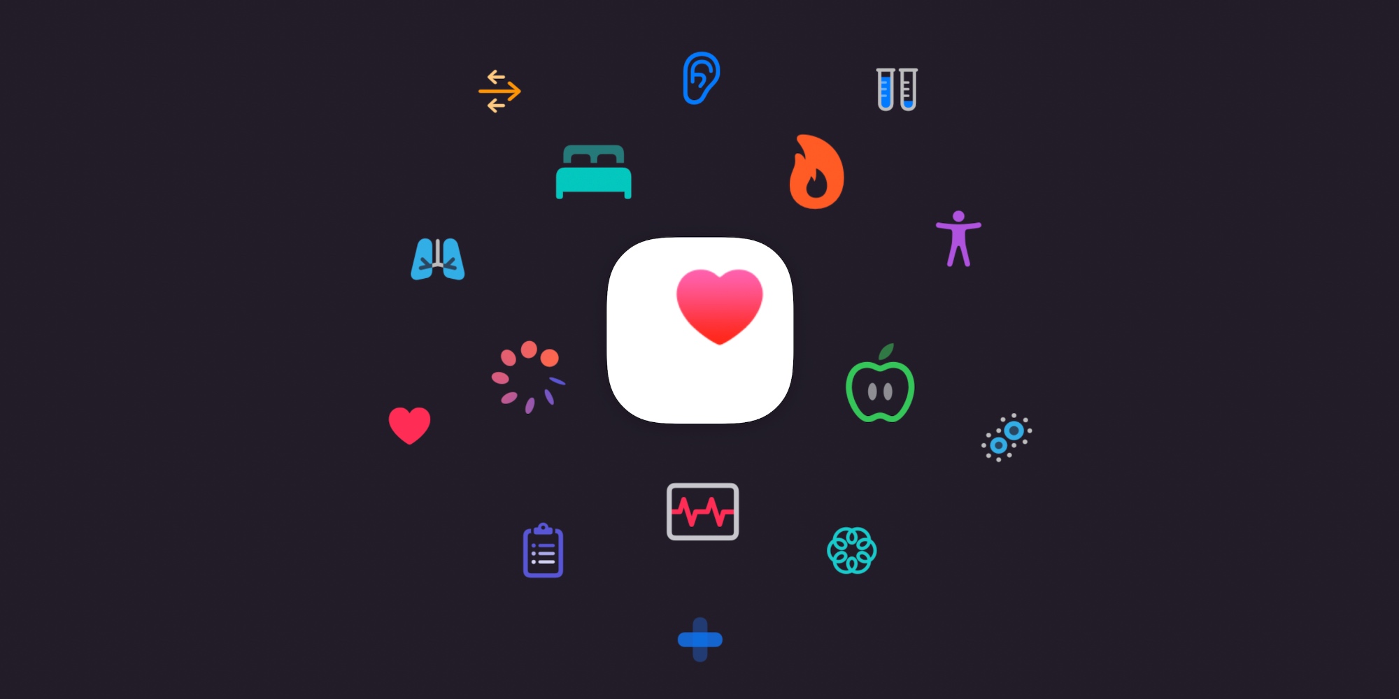 Apple Health features graphic