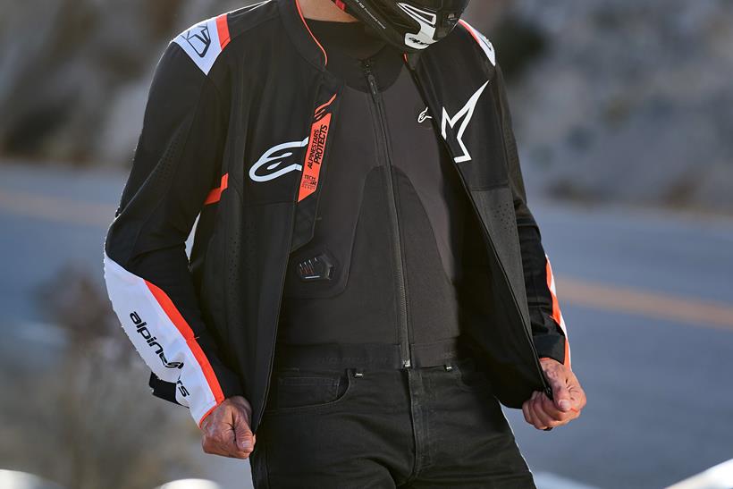 Alpinestars Tech-Air 5 Plasma airbag under a jacket