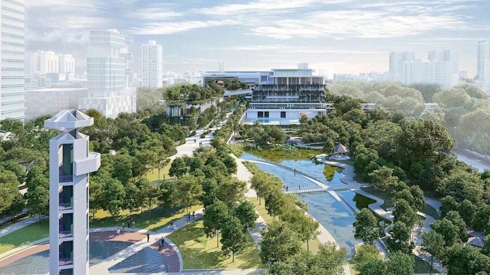 The Toa Payoh Integrated Development will be completed within the current term of government, and will house a polyclinic, library, park and sports facilities.