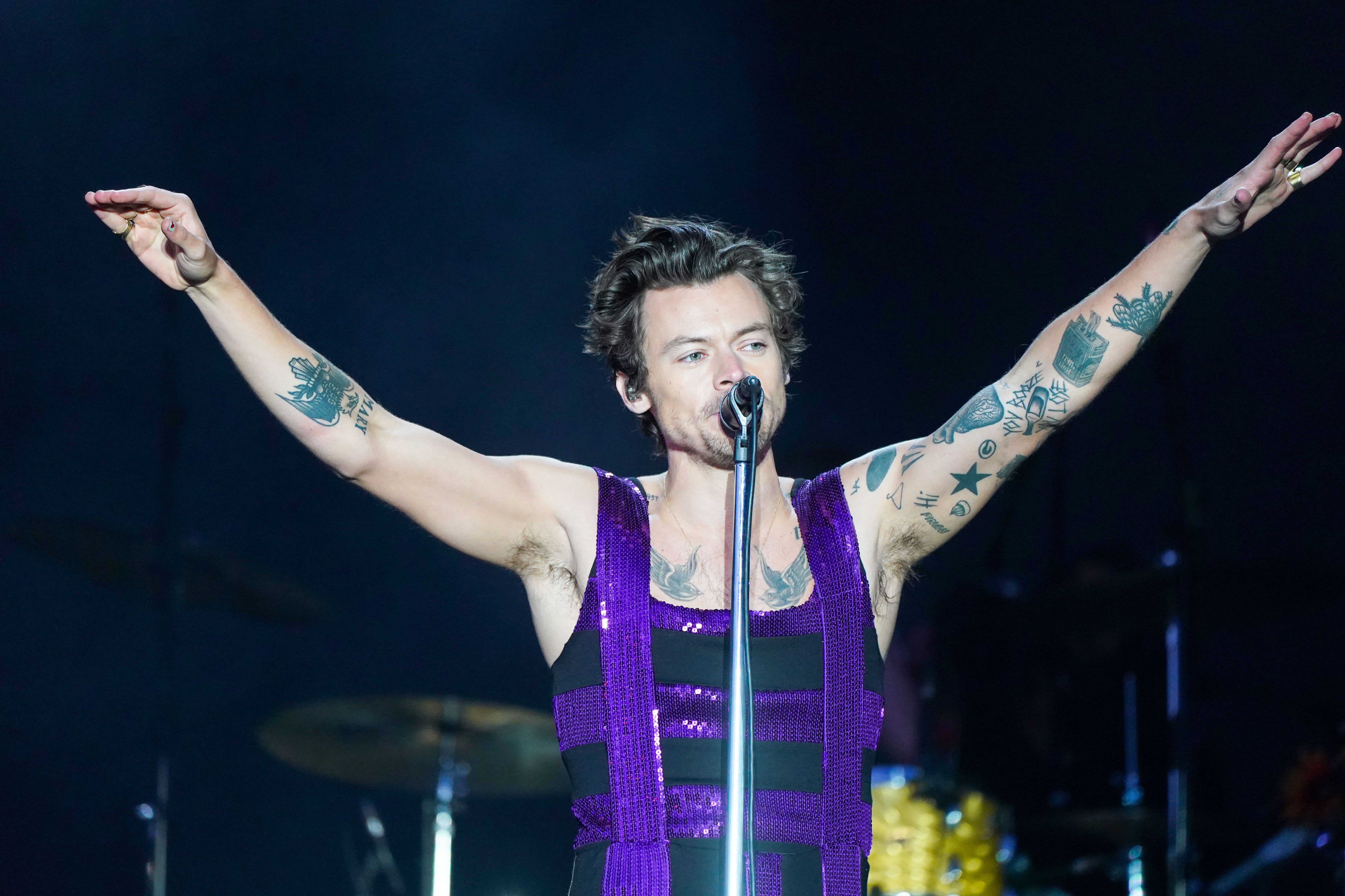 Harry Styles worked hard in the gym to prepare for his Love On Tour shows (Ian West/PA)