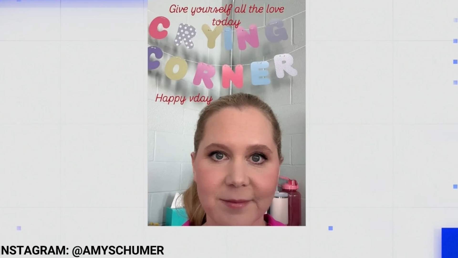 ‘So cheap’: Amy Schumer mocked over ‘crying corner’ Valentine’s Day selfie