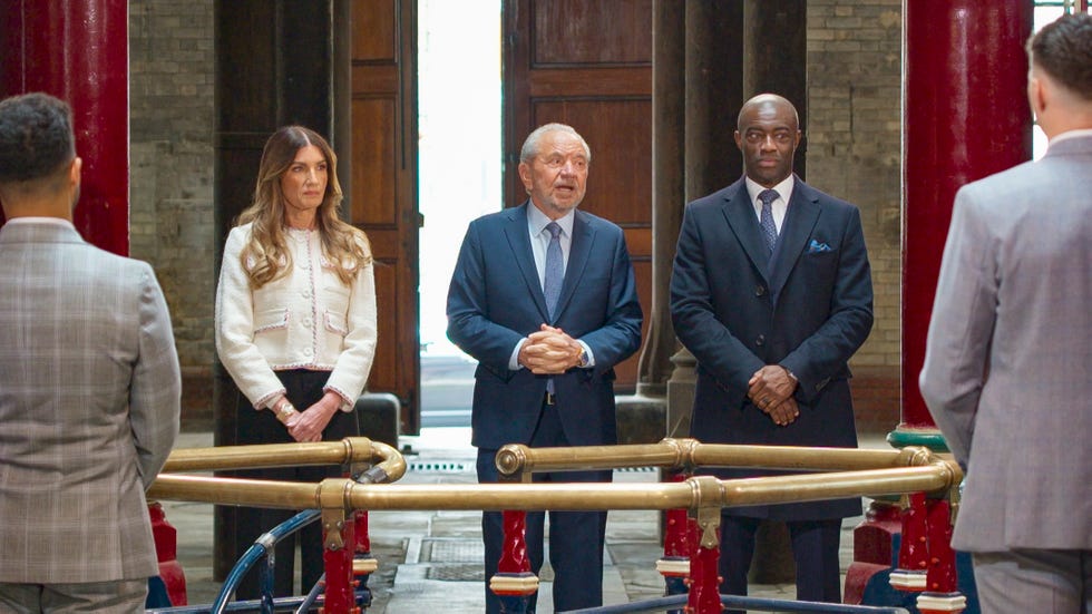 Baroness Karren Brady of Knightsbridge CBE, Lord Sugar, Tim Campbell, The Apprentice season 20 baroness karren brady of knightsbridge cbe, lord sugar, tim campbell, the apprentice season 20