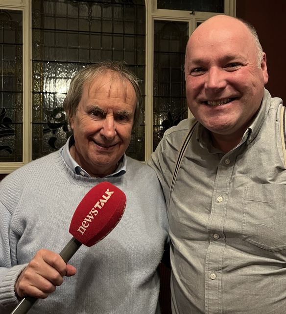 Chris de Burgh with Newstalk's Henry McKean. Photo: Henry McKean