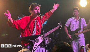 Cruz Beckham on stage