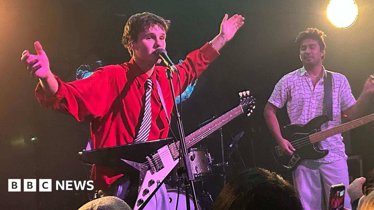 Cruz Beckham on stage